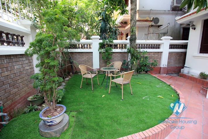 Nice french-designed house for rent near Xuan Dieu street, Tay Ho, Hanoi